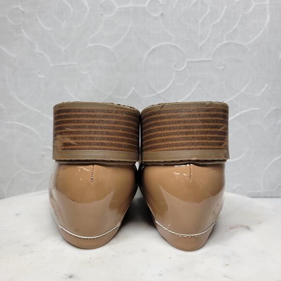 Jones New‎ York Cabeela Loafers Womens 10 Tan Faux Patent Leather Chunky Heels - Picture 7 of 16